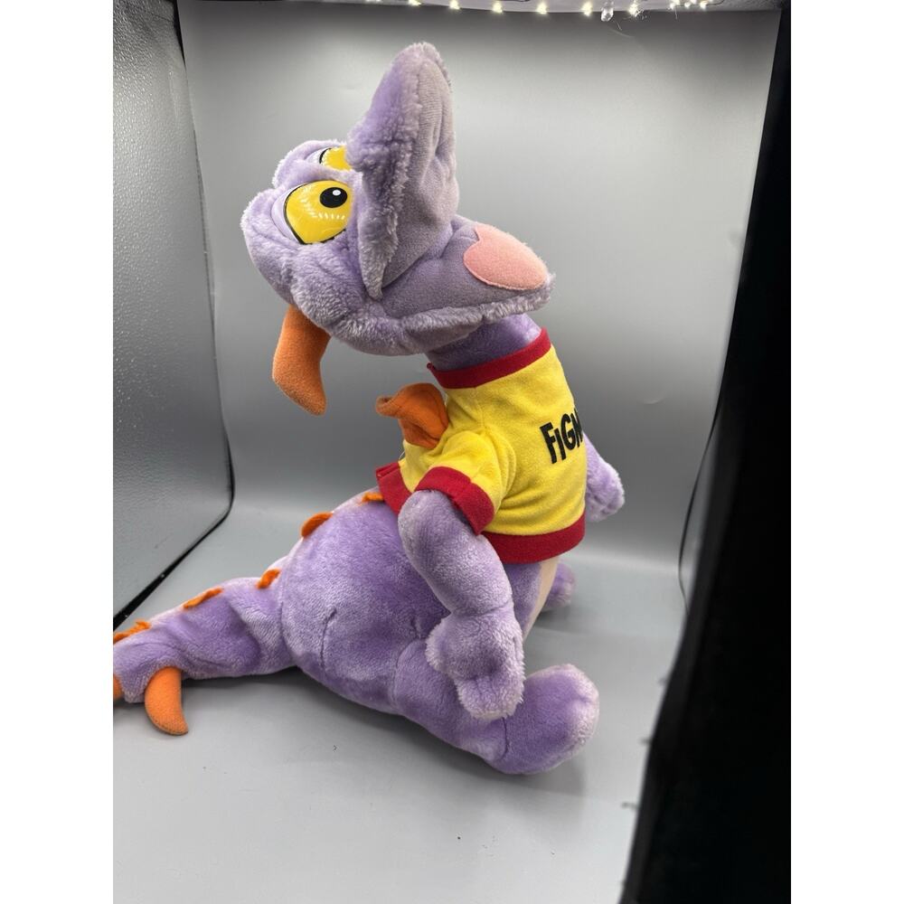 Disney Figment Plush EPCOT Purple Dragon Stuffed Toy 15” Parks Shirt
